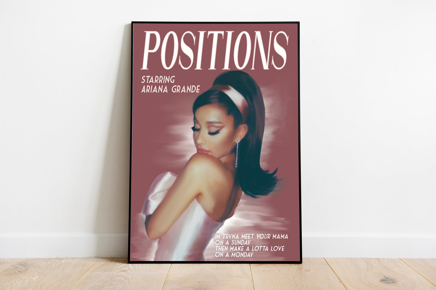 Ariana Grande Positions inspired Vintage Style Movie Poster