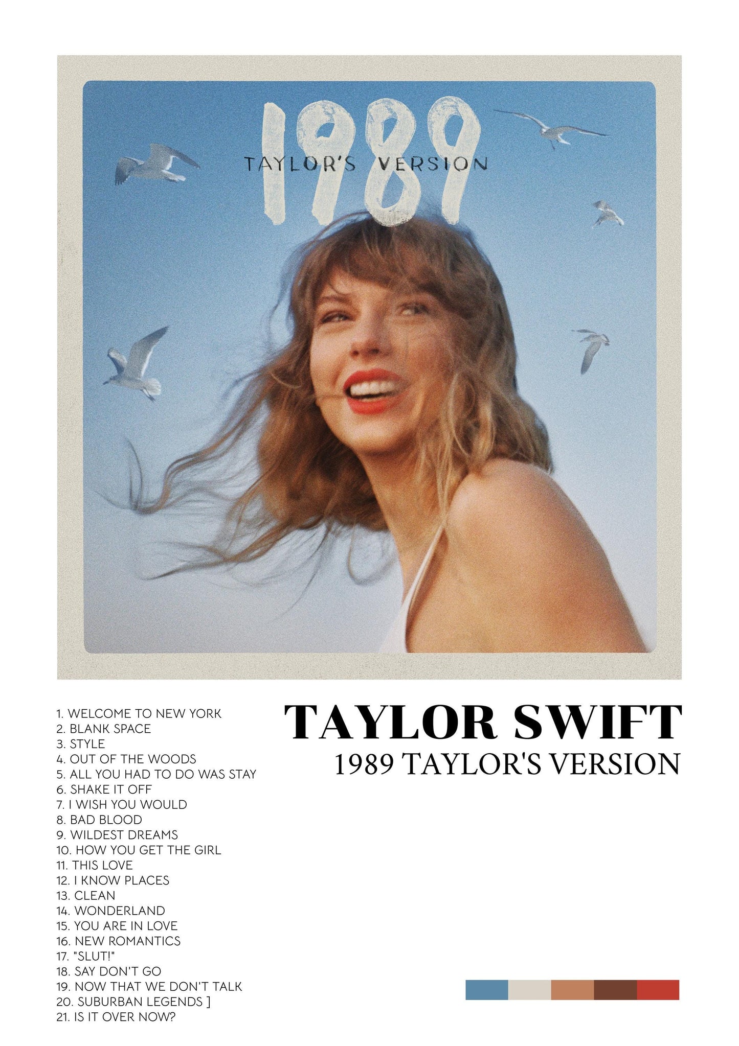 Taylor Swift (1989) Album Poster