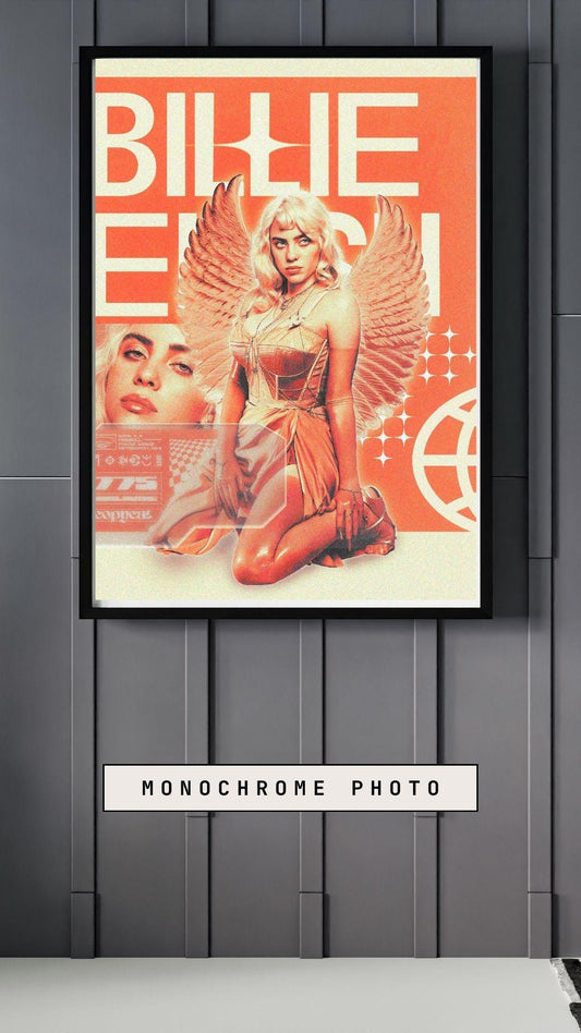 Vintage Fashion Poster of Billie Eilish
