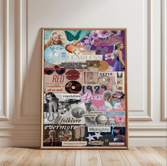 Taylor Swift Concert Poster – Iconic Live Performance Art Print, Perfect for Swifties Eras Tour Wall Decor